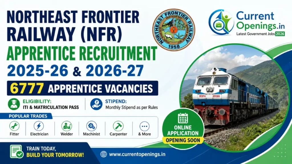 NFR Act Apprentice Recruitment 2026 for 6777 posts