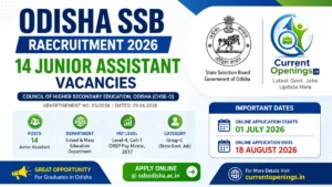 SSB Odisha Junior Assistant Recruitment 2026 Notification