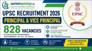 UPSC Principal and Vice Principal Recruitment 2026 notification banner