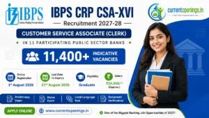 IBPS CRP CSA XVI 2026 Clerk Recruitment Notification Banner