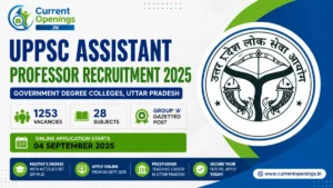 UPPSC Assistant Professor Recruitment 2025 notification banner for 1253 posts